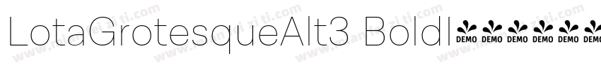 LotaGrotesqueAlt3 BoldI字体转换
